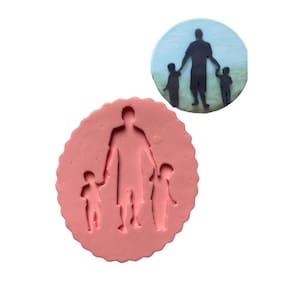 Molde De Silicone Pai E Filhos, Dia Dos Pais