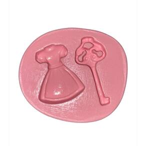 Molde De Silicone Alice Vestido E Chave