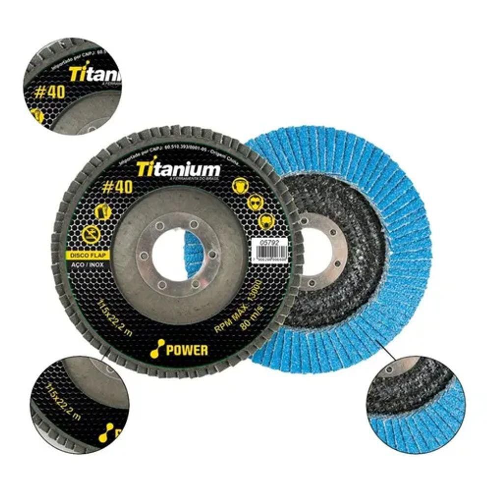 Disco Flap 4.1/2  Gr 120 Titanium 04188