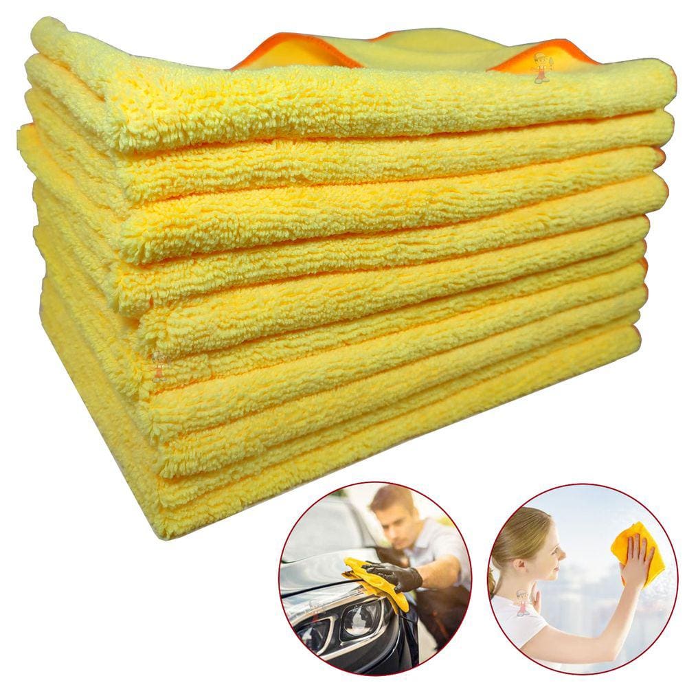 Kit 10 Flanelas de Microfibra Premium P/ Carro Casa Limpeza em geral Seca Não Arranha dá Brilho Alta Absorção 60x40cm