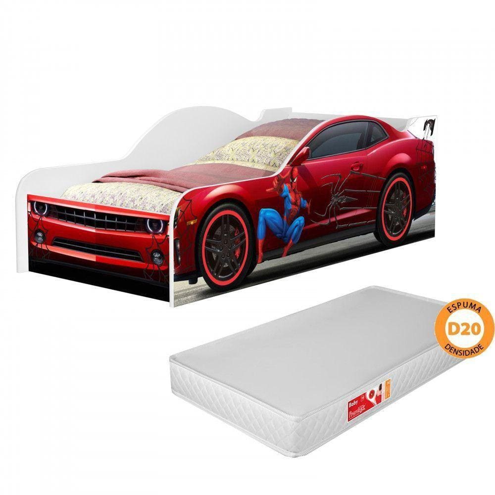 Cama Carro De Corrida Infantil Vermelho - Camicado