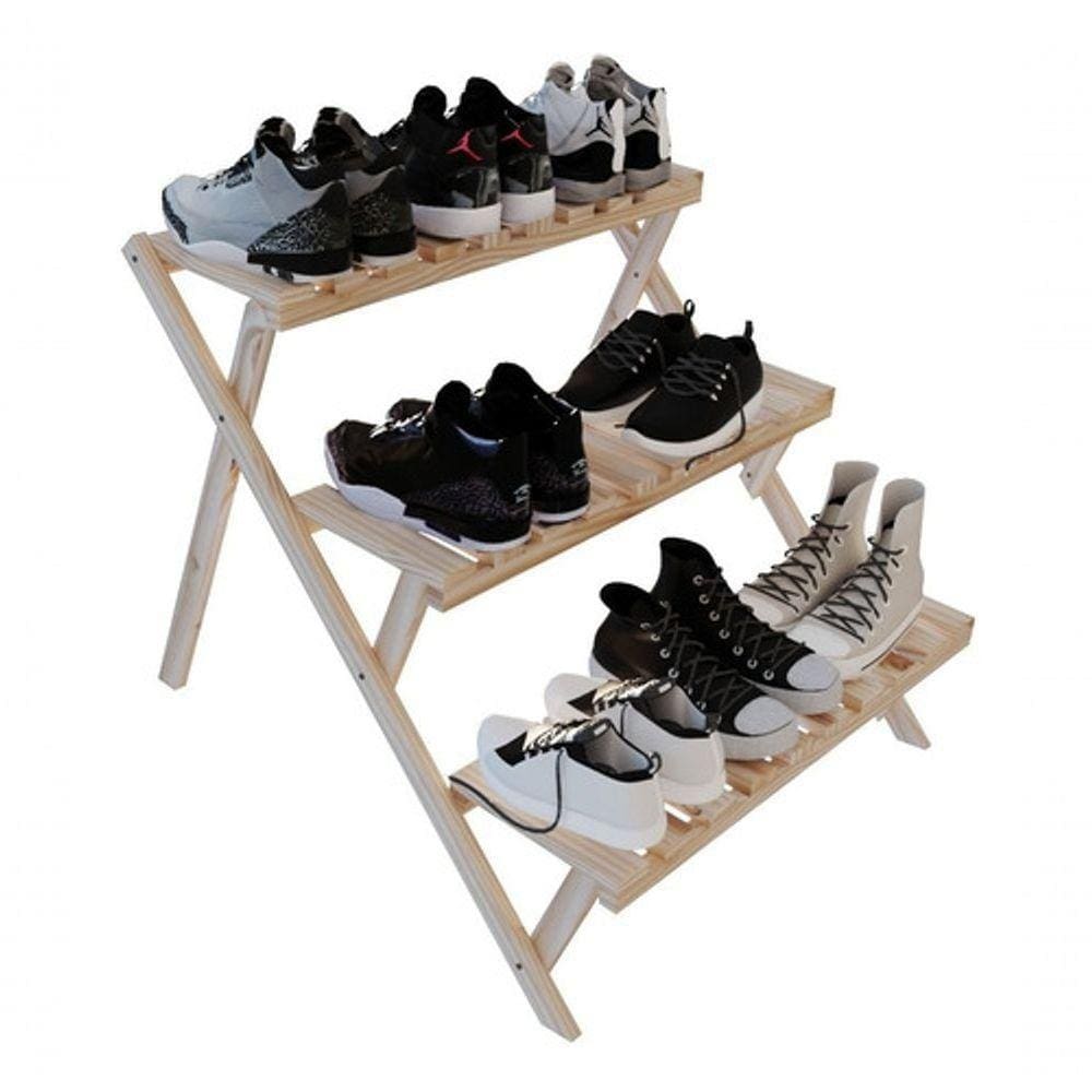 Organizador De Sapatos Em Vertical Design Escadinha Pinus