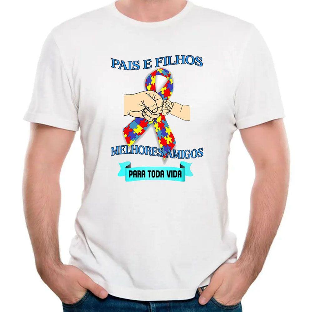 Camiseta autismo melhores amigos tshirt autista familia
