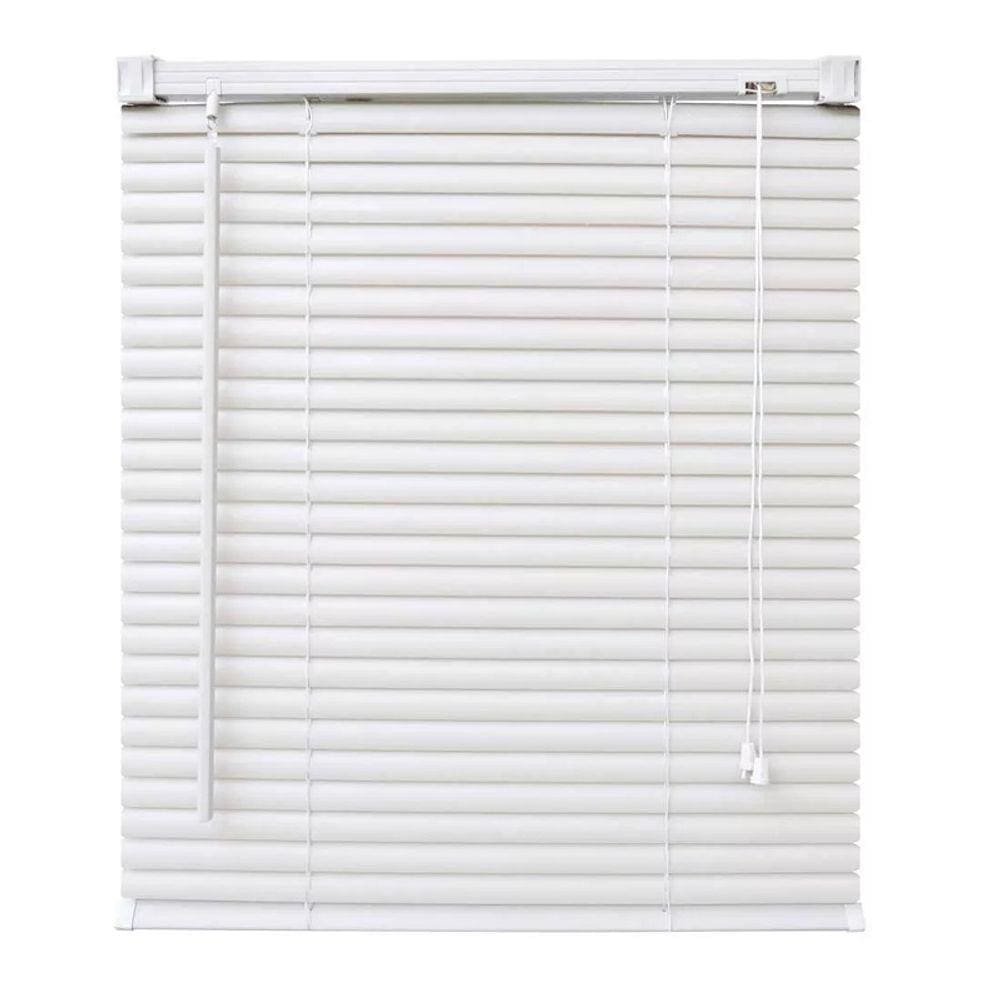 Persiana Horizontal PVC Branca 120 (L) x 160 (A) Lâminas Resistentes Flexíveis C/ Kit de Instalação