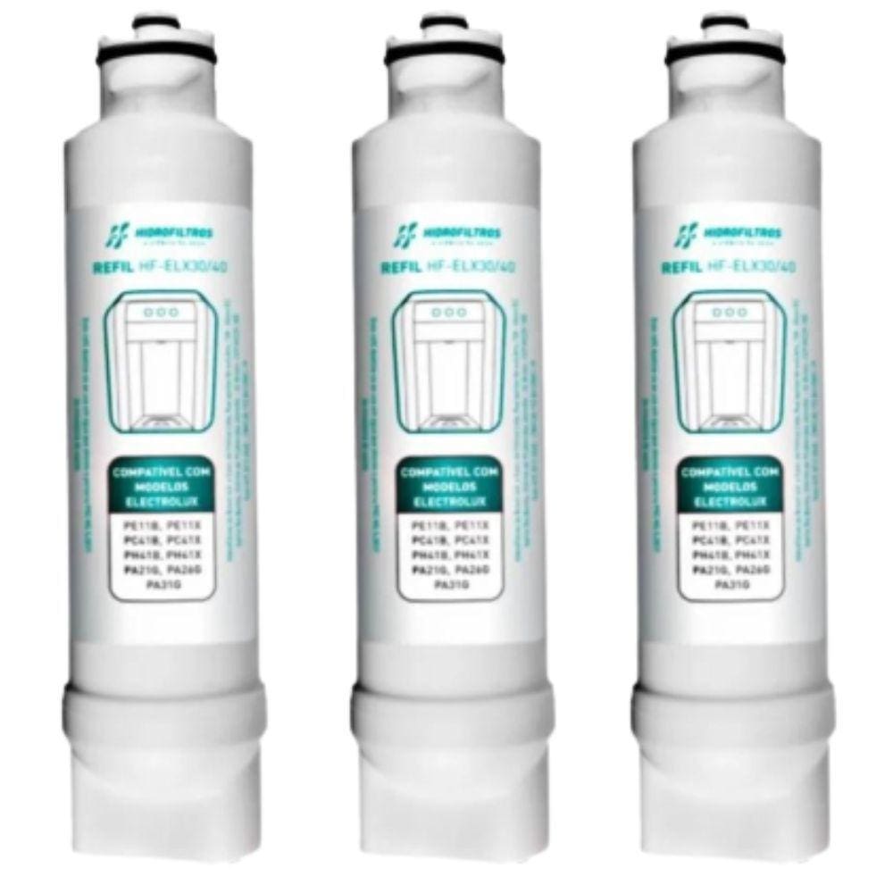 Kit 3 Refil Para Filtro Electrolux Pe11x Pe11b Pa21g 26g 31g