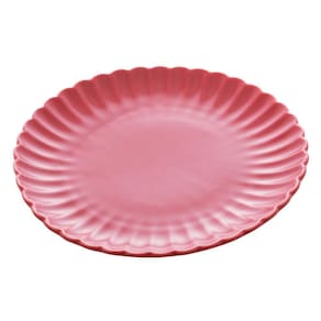 Cj 2 Pratos Rasos De Porcelana Pétala Vermelho Matt 25Cm