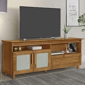 Rack Para TV de 65 Polegadas 2109600 Imbuia Madeira Pinus AT Moveis