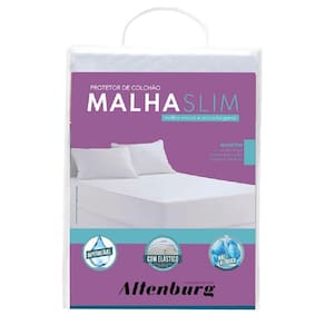 Protetor Impermeável de Colchão Casal Queen 160cm Altenburg Malha Slim - Branco