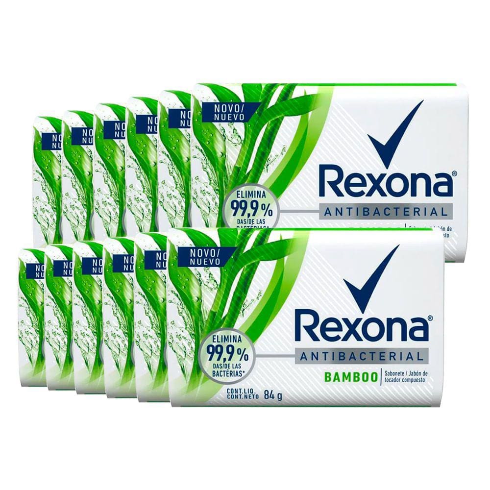 Kit Sabonete Rexona Bamboo Fresh 84g - 12 Unidades