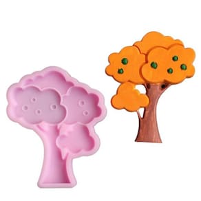 Molde De Silicone Árvore Com Frutas Jardim Encantado
