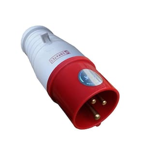 Plugue Pendente Industrial - 380V Vermelho 3P+T de 6H - 380Vca - 32A Vermelho - IP67