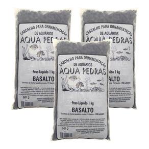 Substrato Basalto p/ Aquários e Jardins Decoração N°2 -3kg