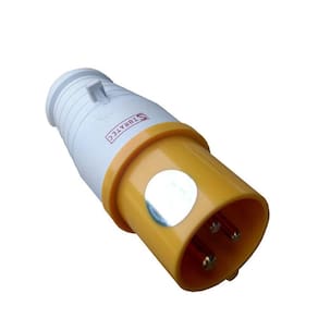 Plugue Pendente Industrial - 127V Amarelo 2P+T de 4H - 127Vca - 16A Amarelo