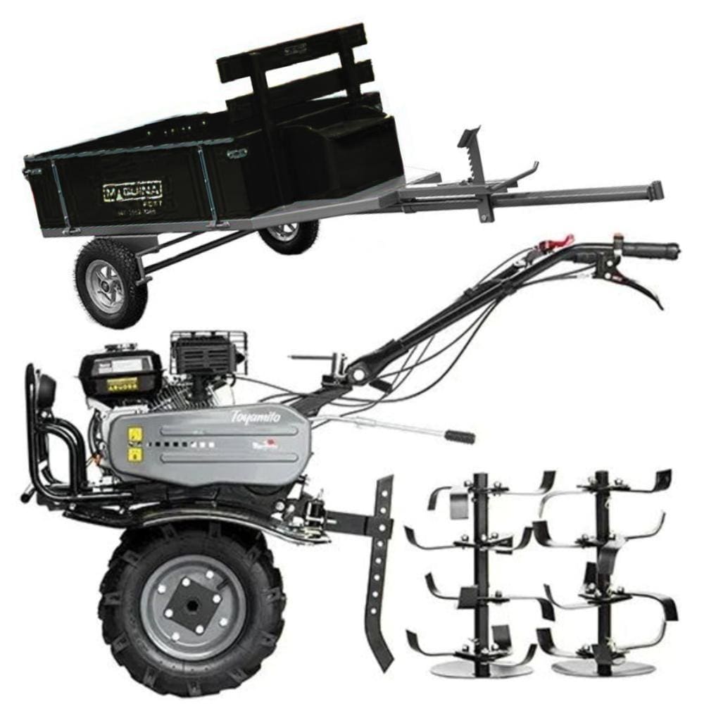 Motocultivador MiniTrator Toyama TT90R-XP-U 7HP Com Carreta Agrícola
