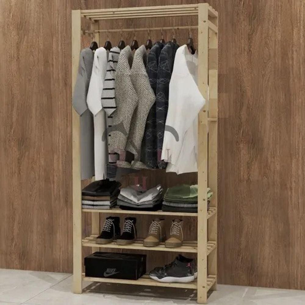 Guarda Roupa Arara Pinus Toalhas e Roupas Intimas