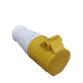 Tomada Industrial Pendente ou Acoplamento - 127V - Amarelo 3P+T de 4H - 127Vca - 16A Amarelo