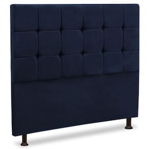 Cabeceira Luxo Sleep Malu Solteiro 90cm Azul Marinho