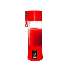 Mini Liquidificador Portátil Recarregável 6 Lâminas Vermelho