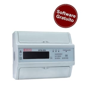 Medidor de Energia (kWh) DTS353-TC Trifásico 220/380V Para TC de 1200/5A