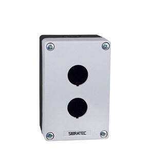 Caixa Plástica Tipo Botoeira Vazia - Branca - Modelo BX1 BX1/2 com 2 Furos 22mm