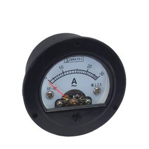 Amperímetro Analógico 52mm Redondo Medição Direta 50A
