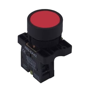 Botão de Impulso Plástico com Bloco Removível XB2-EA42 Vermelho - com 1NF