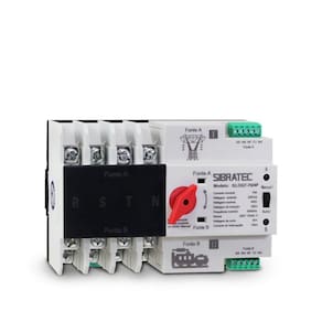 Chave de Transferência Automática Rede x Gerador Modelo 4 Polos GLOQ7 - Transferência com Carga Transf. Aut. Tetrapolar de 70A.