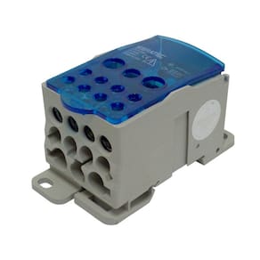 Bloco de Distribuição UKK com Fixação Trilho DIN UKK250 de 250A.