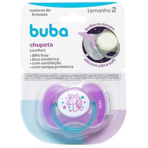 Chupeta Comfort Noturna Unicornio 6 + Buba