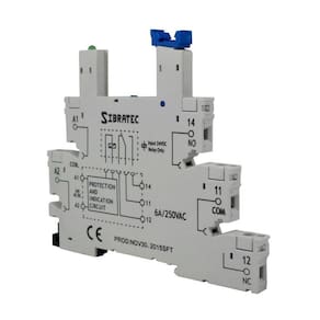 Base para Relé Acoplador Modelo Slim 38.51 (Somente a Base) 12/24Vcc/Vca