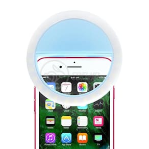 Anel De Led Luz Selfie Mini Ring Light Android E Ios - Azul