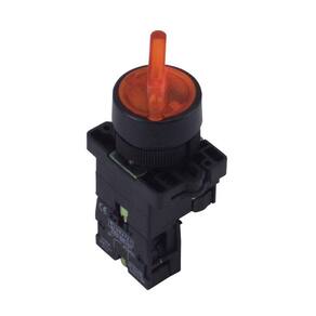 Chave Seletora Iluminada Plástica Modelo XB2 EK2561 2 Posições Amarelo 24Vcc/Vca - com 1NA
