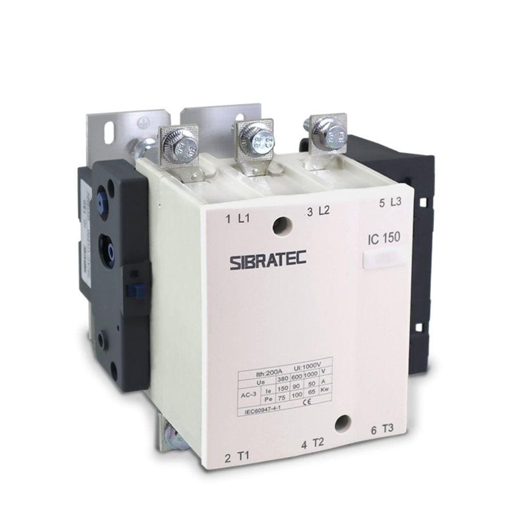 Contator Tripolar - Com Bobina de Alimentação em 220Vca IC 150A. em 220Vca