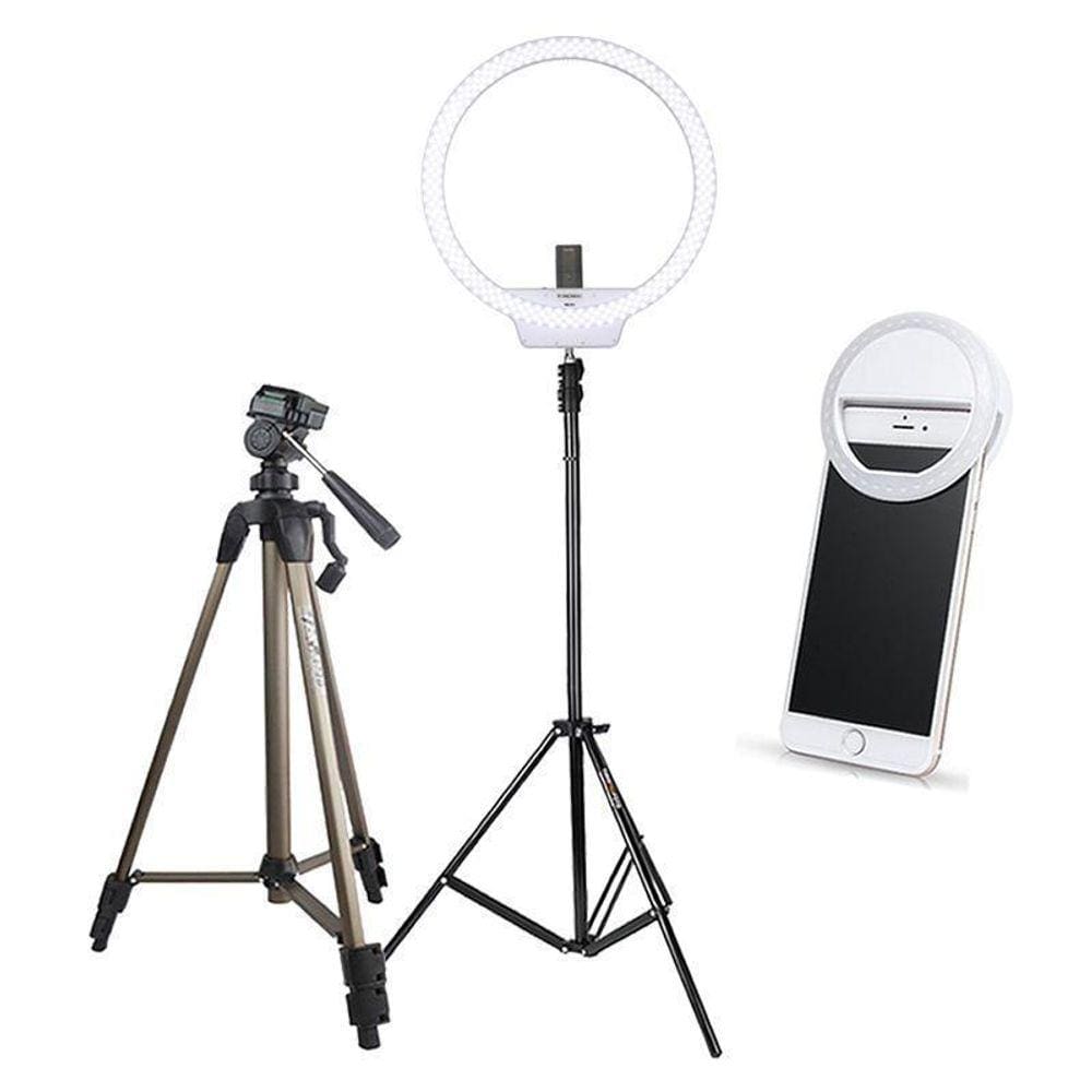 Iluminação Youtuber Makeup Ring Light Led E Tripe