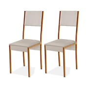 Conjunto 2 Cadeiras Steel Estilo Industrial Pés em Aço