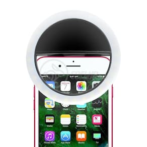 Anel De Led Luz Selfie Mini Ring Light Android E Ios - Preto