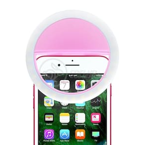 Anel De Led Luz Selfie Mini Ring Light Android E Ios - Rosa