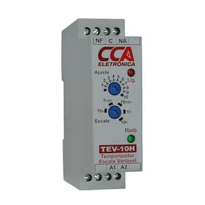 Temporizador Analógico Variável com Ajuste de 0,3s até 10h - 1 Contato Reversível 110Vca