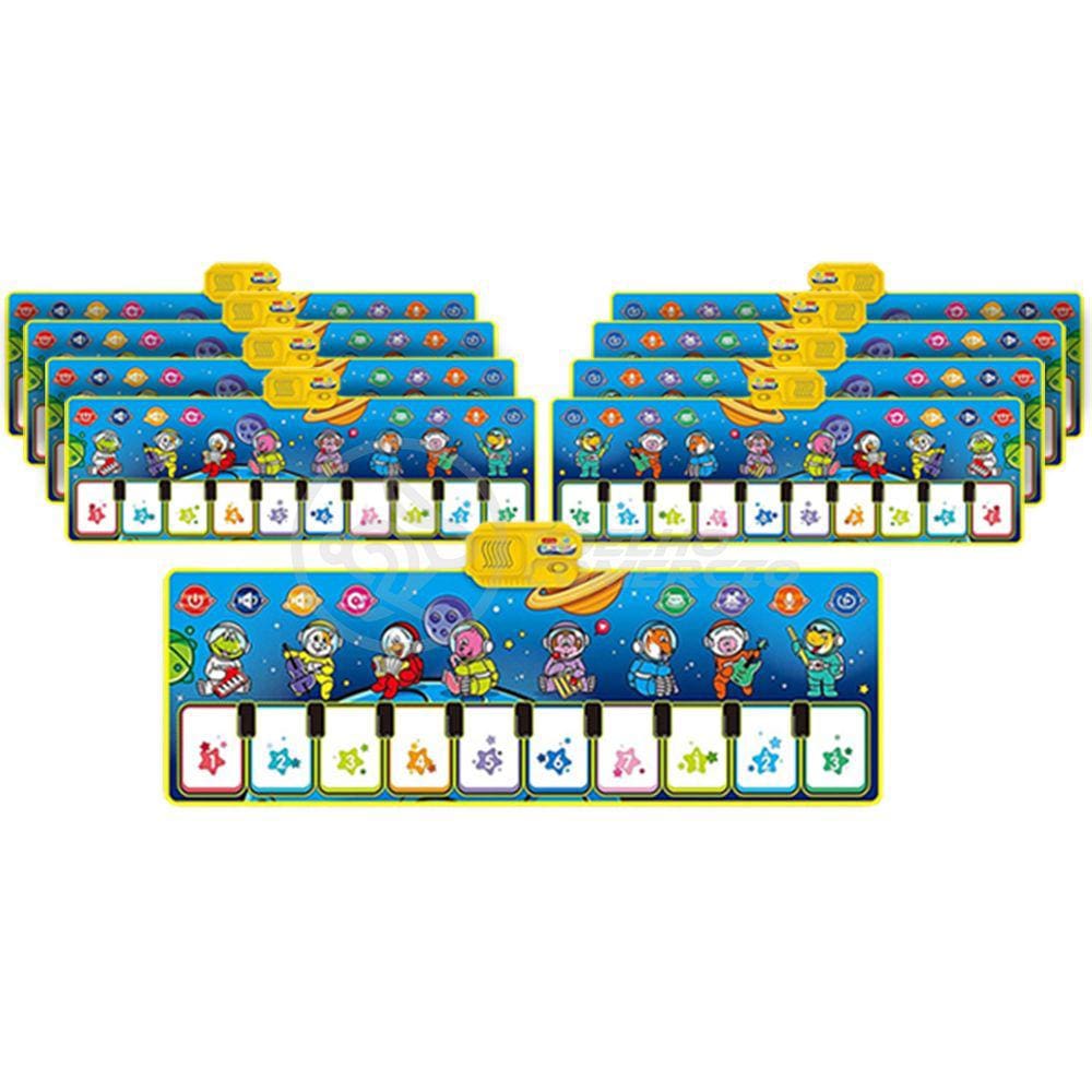 KIT 9 UN-Tapete Musical Piano Music Mat p/ Crianças Bebês Touch 10 Notas Musicais Infantil 110x36cm