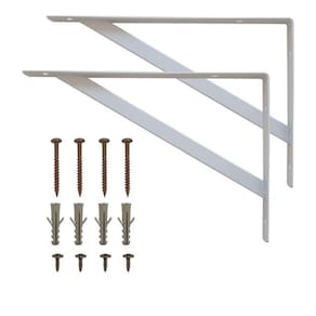 Suporte Simples para Prateleira Mão Francesa Branco – Kit 2 unidades