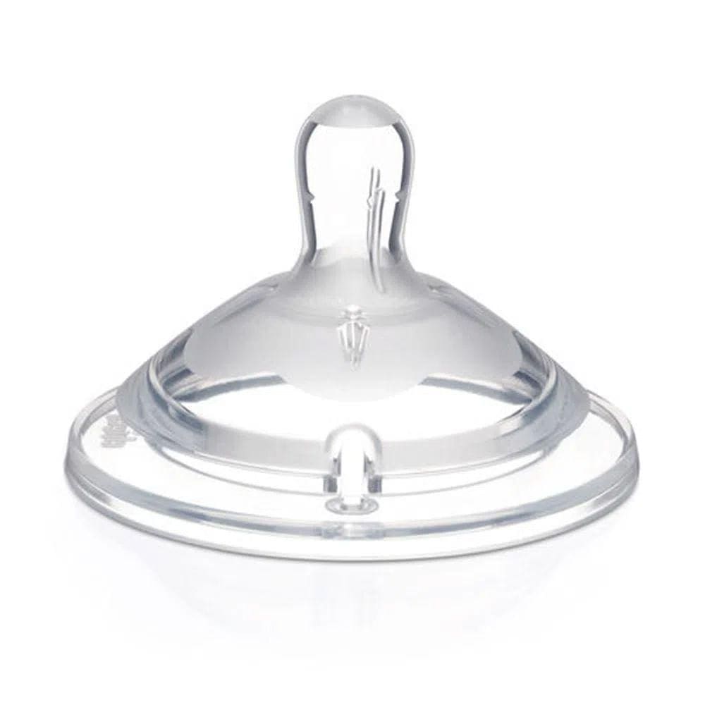 Bico Chicco Step UP Fluxo Papa 6+ Meses Transparente com 2 Unidades