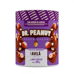 Pasta de Amendoim Dr Peanut 650g  Avelã com Whey Protein e Zero Adição de Açúcar