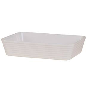 Travessa Retangular Branca Com Friso Le Chef 27,5X19X6Cm