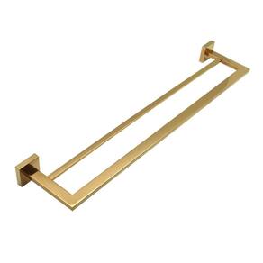 Porta Toalha Duplo 60Cm Italy Line Eterna Red Gold Inox