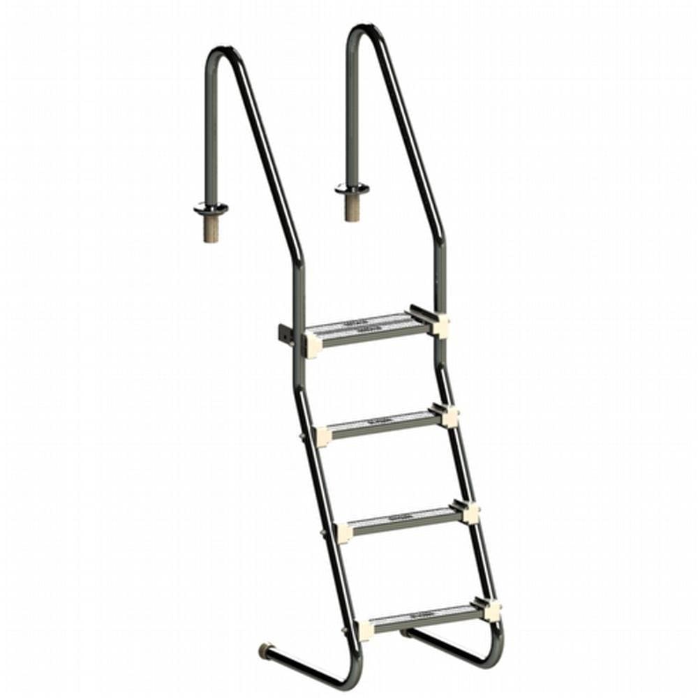 Escada Para Piscina 4 Degraus Inox 1 1/2 Polegadas SODRAMAR