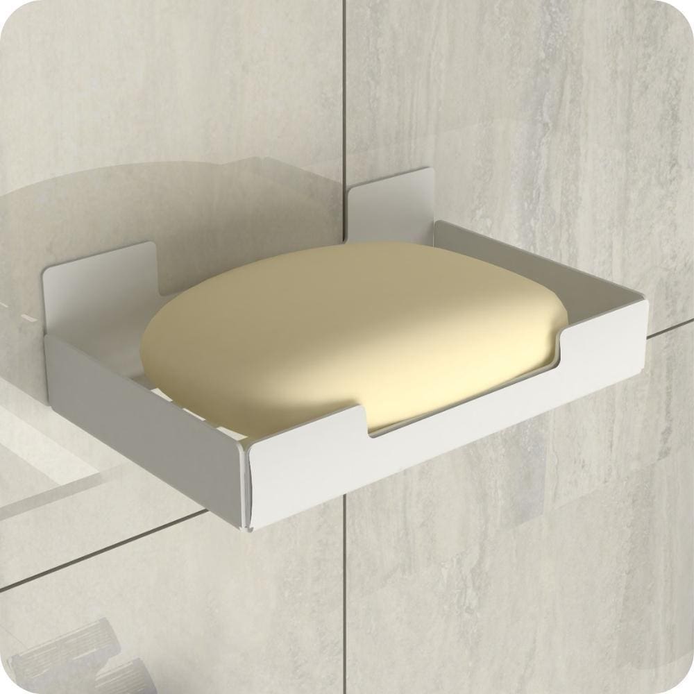Porta Sabonete Saboneteira Ventosa Autocolante Branco ELG