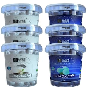 6 Ração Furadinha 90gr Pesca Essência Baunilha E Tutti-fruit