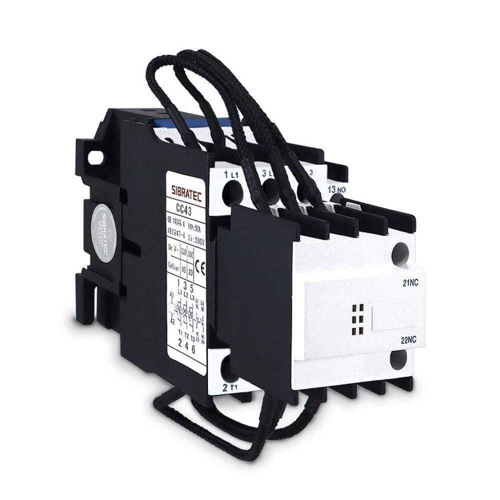 Contator para Manobra de Capacitor 220V CC43 220V - 29A.