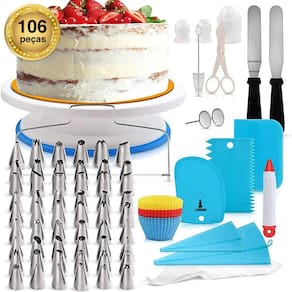 Kit Completo Confeiteiro Decoração Bolos 106 Peças Lorben