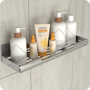Porta Shampoo Adesivo Ventosa Sem Furar Parede Inox ELG